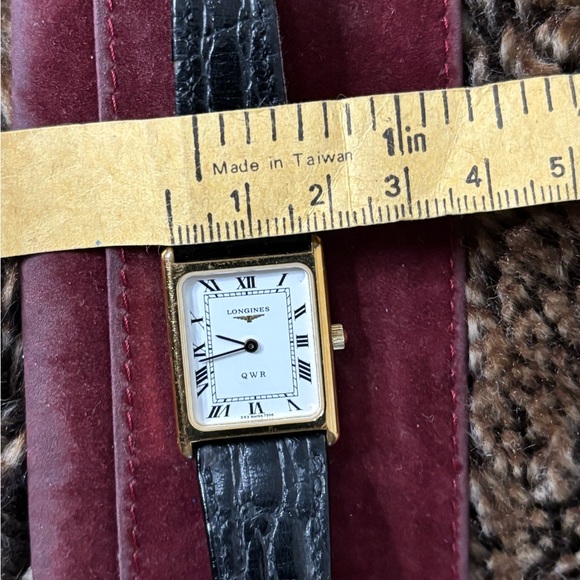 Longines Gold Case with Black Strap Ladies Watch - Picture 6 of 13